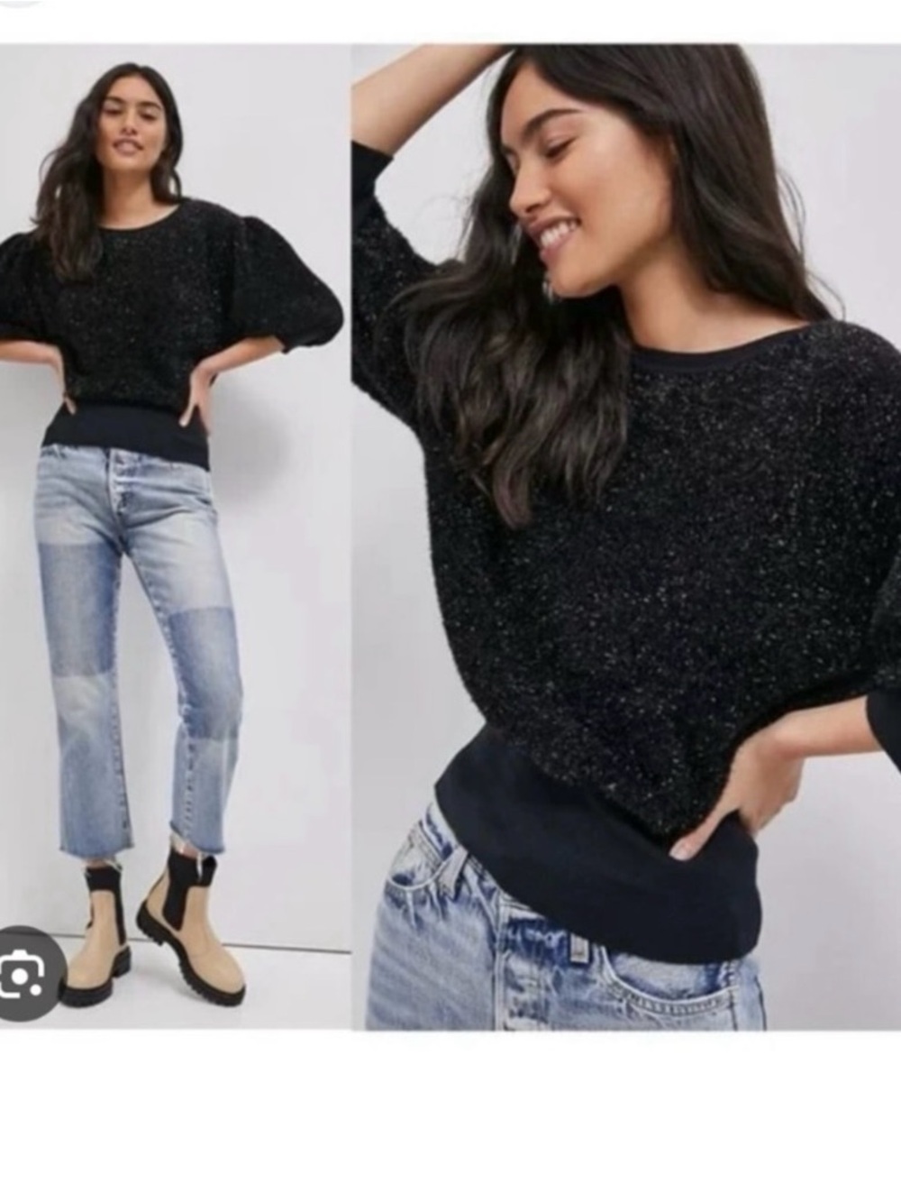 Maeve Pamela Tinsel Shimmer Sweater